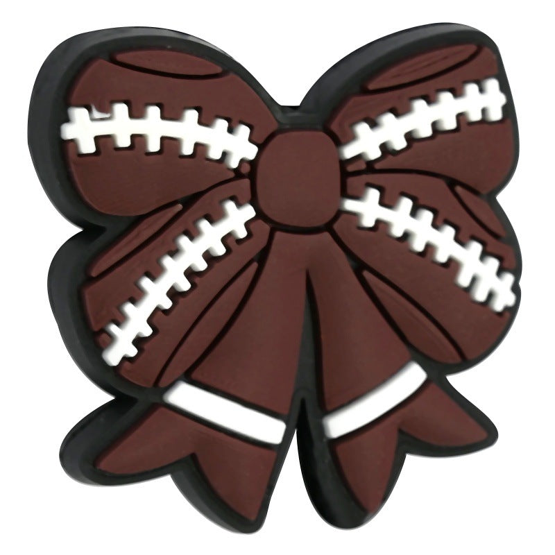 Wholesale Random 100pcs/pack  DIY Bow Beaded Pen Jewelry Soft Rubber Beaded Accessories